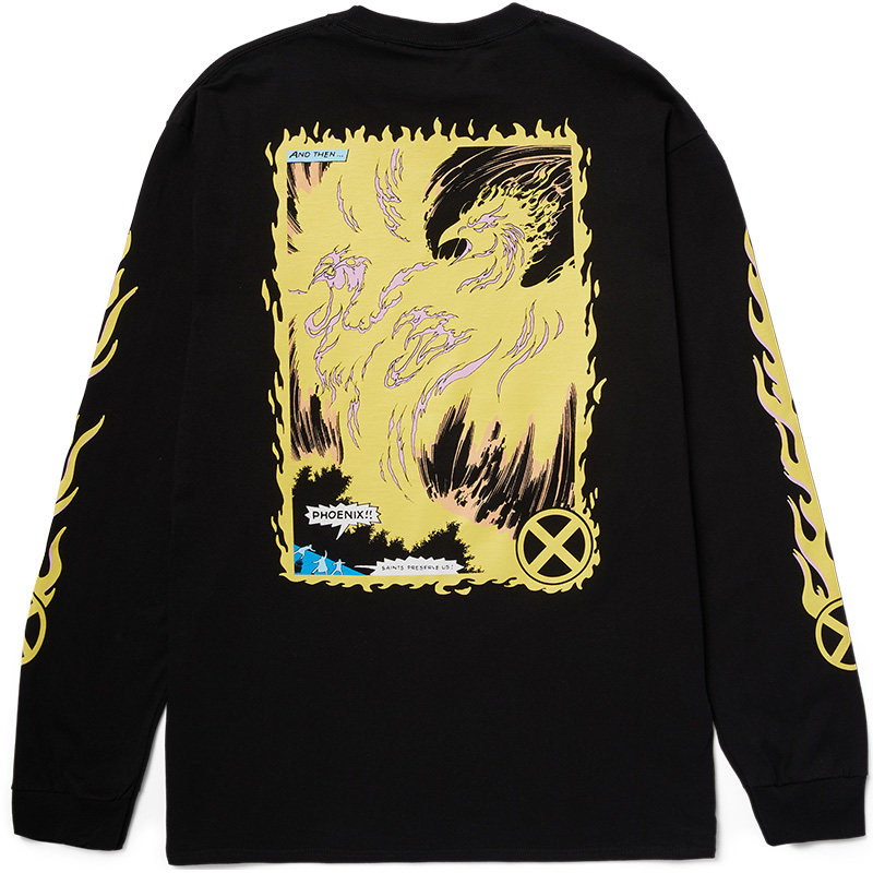 HUF X X-Men Phoenix Rising Longsleeve T-Shirt Black