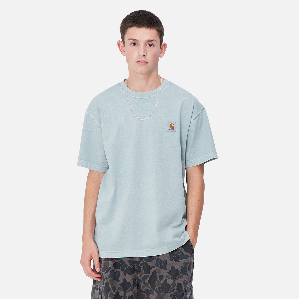 Carhartt WIP Vista T-Shirt Dusty Ice Garment Dyed Carhartt WIP Vista T-Shirt Dusty Ice Garment Dyed