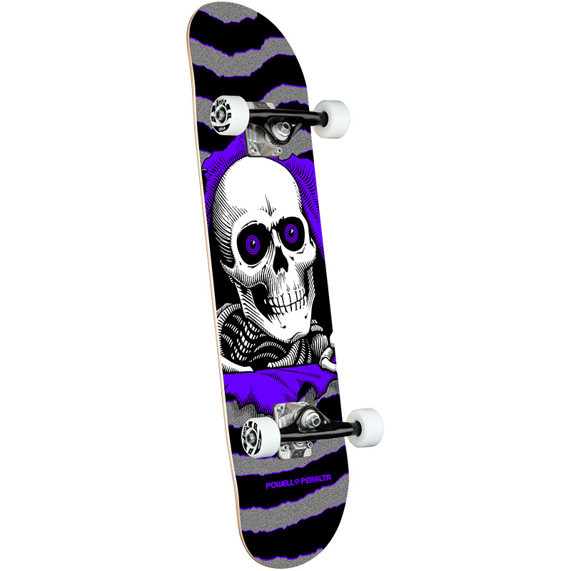 Powell Peralta Ripper One Off Complete Skateboard Silver Purple 7.5 Powell Peralta Ripper One Off Complete Skateboard Silver Purple 7.5
