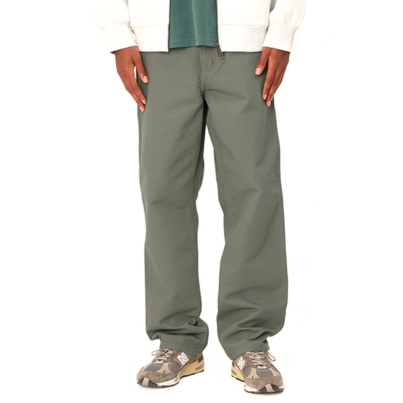 Carhartt WIP Single Knee Pant Smoke Green Rinsed Carhartt WIP Single Knee Pant Smoke Green Rinsed