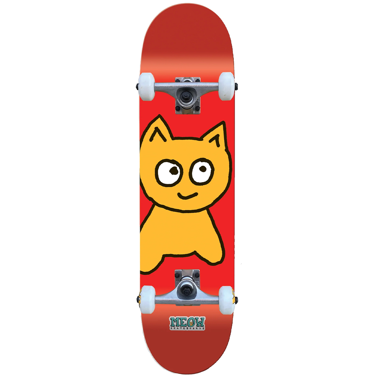 Meow Big Cat Soft Top Complete Skateboard Red 6.75