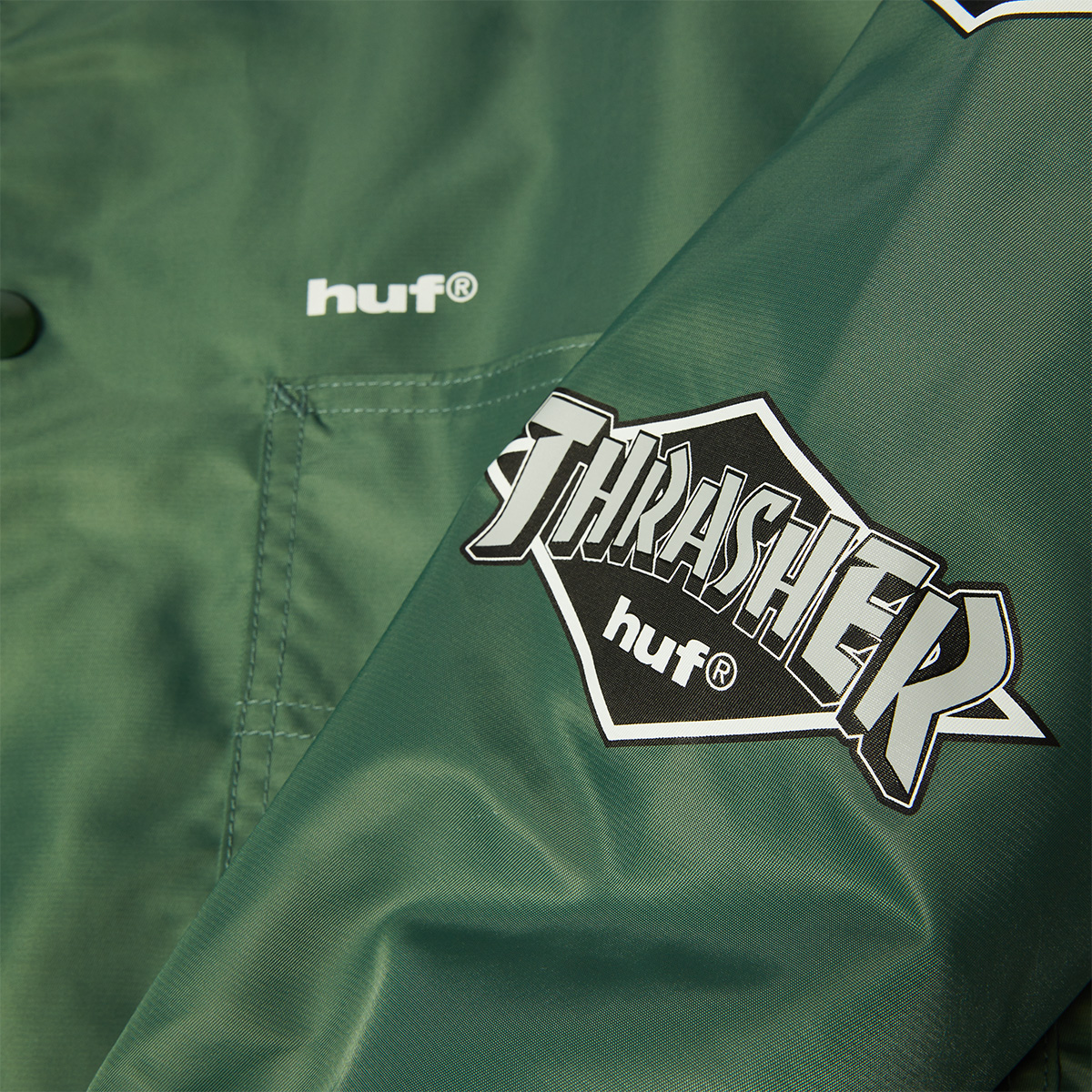 HUF x Thrasher Logo Jacket Forest Green