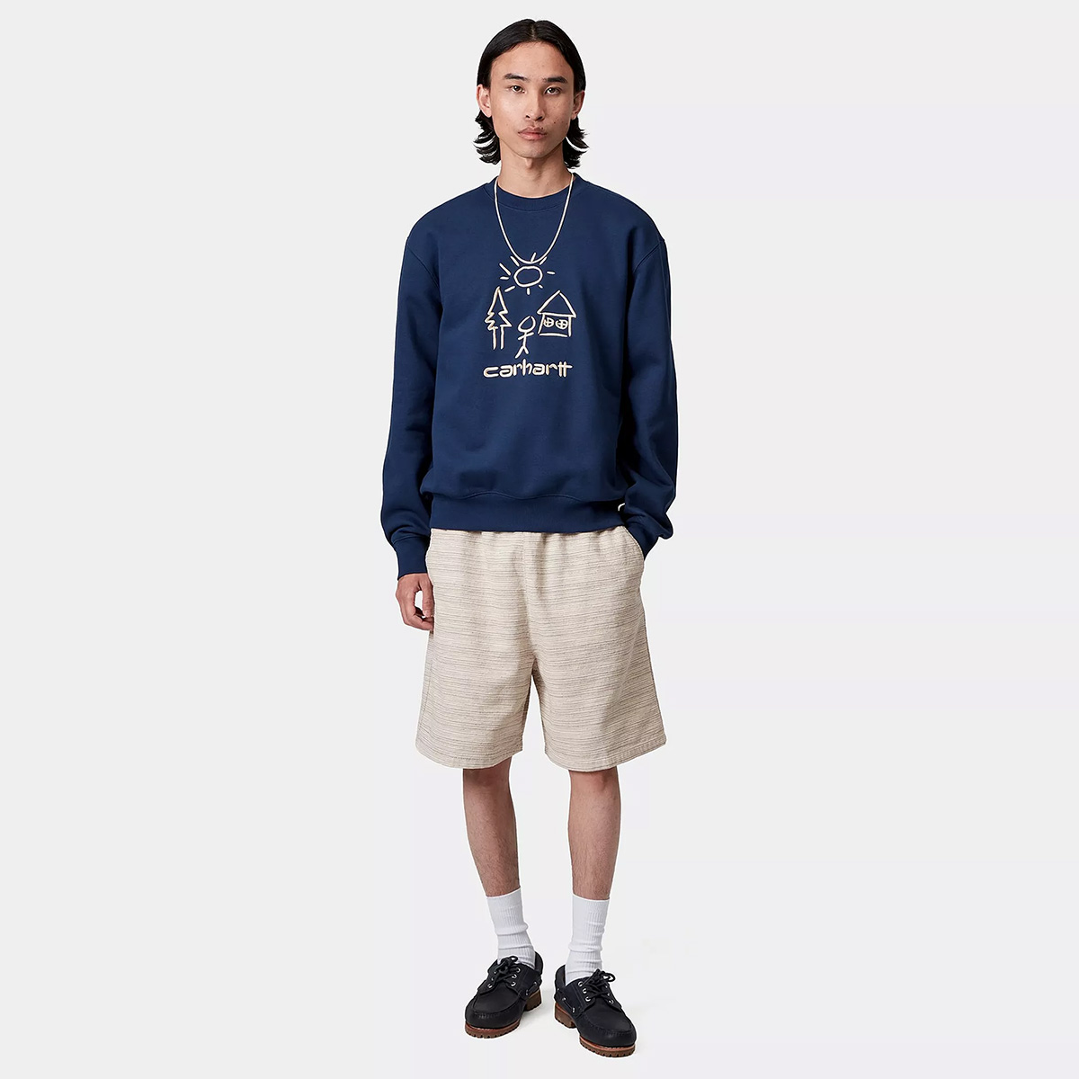 Carhartt WIP Gellar Short Gellar Stripe Wax Rinsed Carhartt WIP Gellar Short Gellar Stripe Wax Rinsed