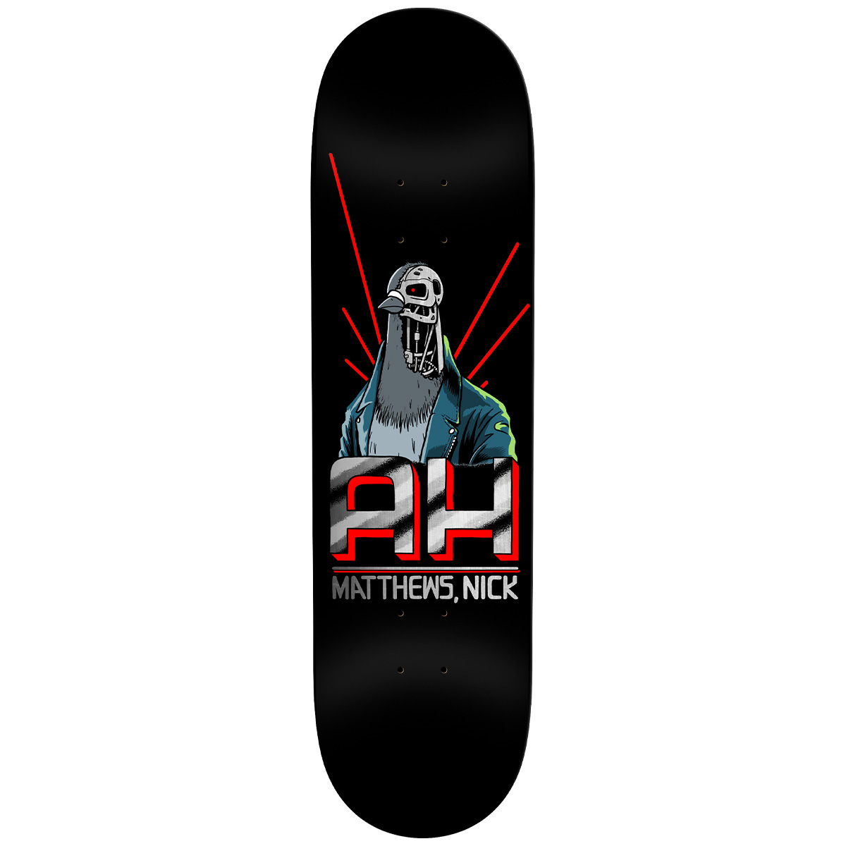 Anti Hero Nick Matthews The Pigeonator Skateboard Deck Black 8.5
