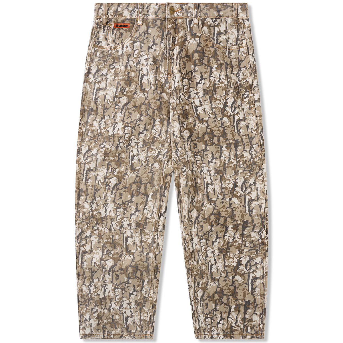 Butter Goods Bark Camo Denim Jeans Tan