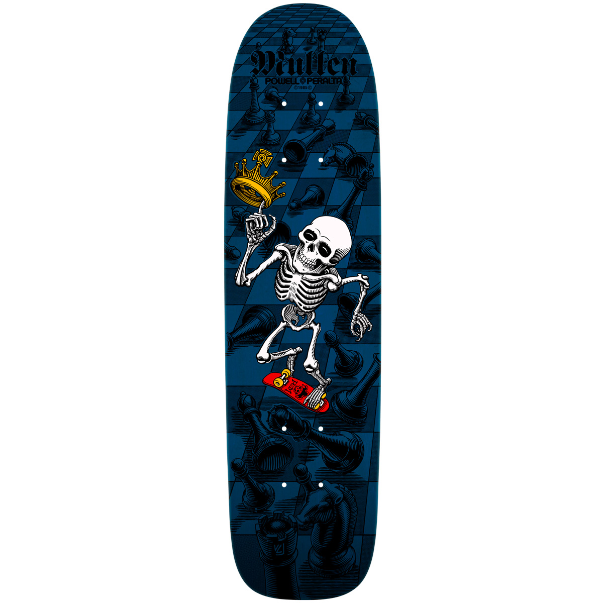 Powell Peralta Bones Brigade Mullen Series 15 Skateboard Deck Blue 7.4