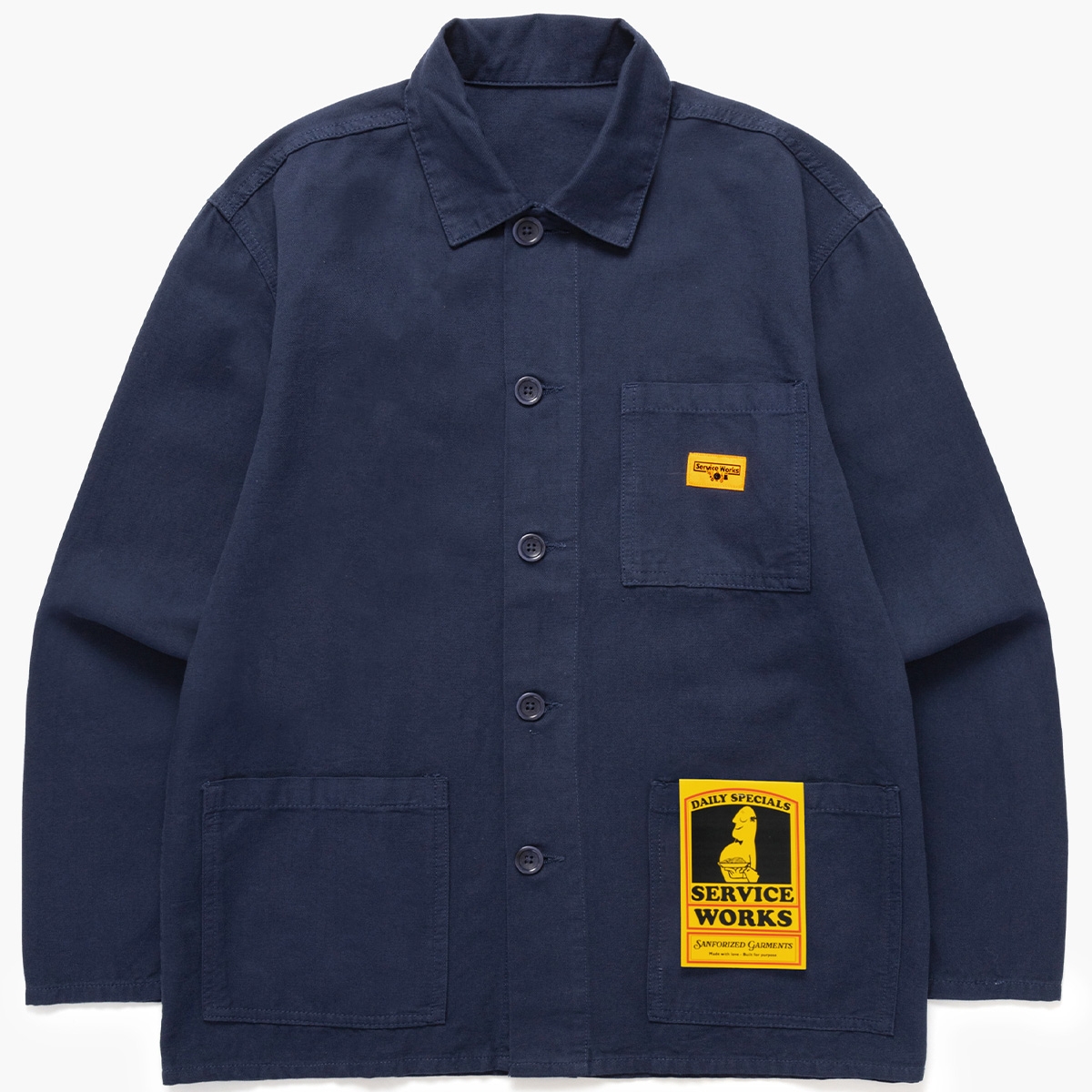 Service Works Canvas Chore Shirt Dark Navy Service Works Canvas Chore Shirt Dark Navy