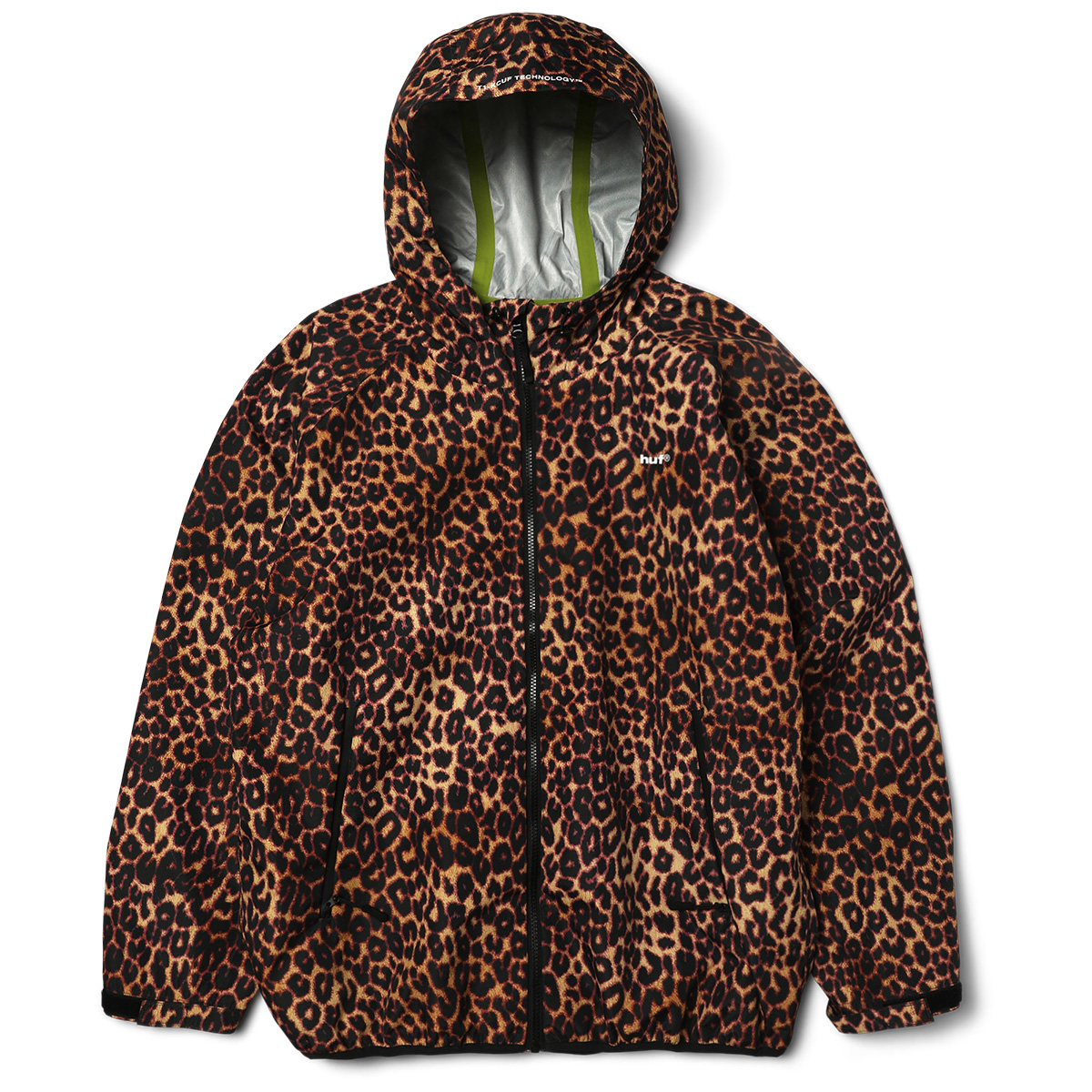 HUF Rainier Printed Shell Jacket Brown