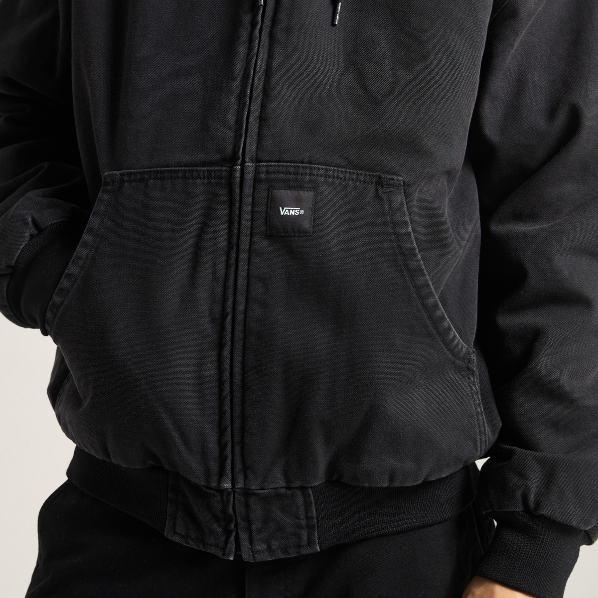 Vans Workwear Canvas Full Zip Jacket Black Vans Workwear Canvas Full Zip Jacket Black