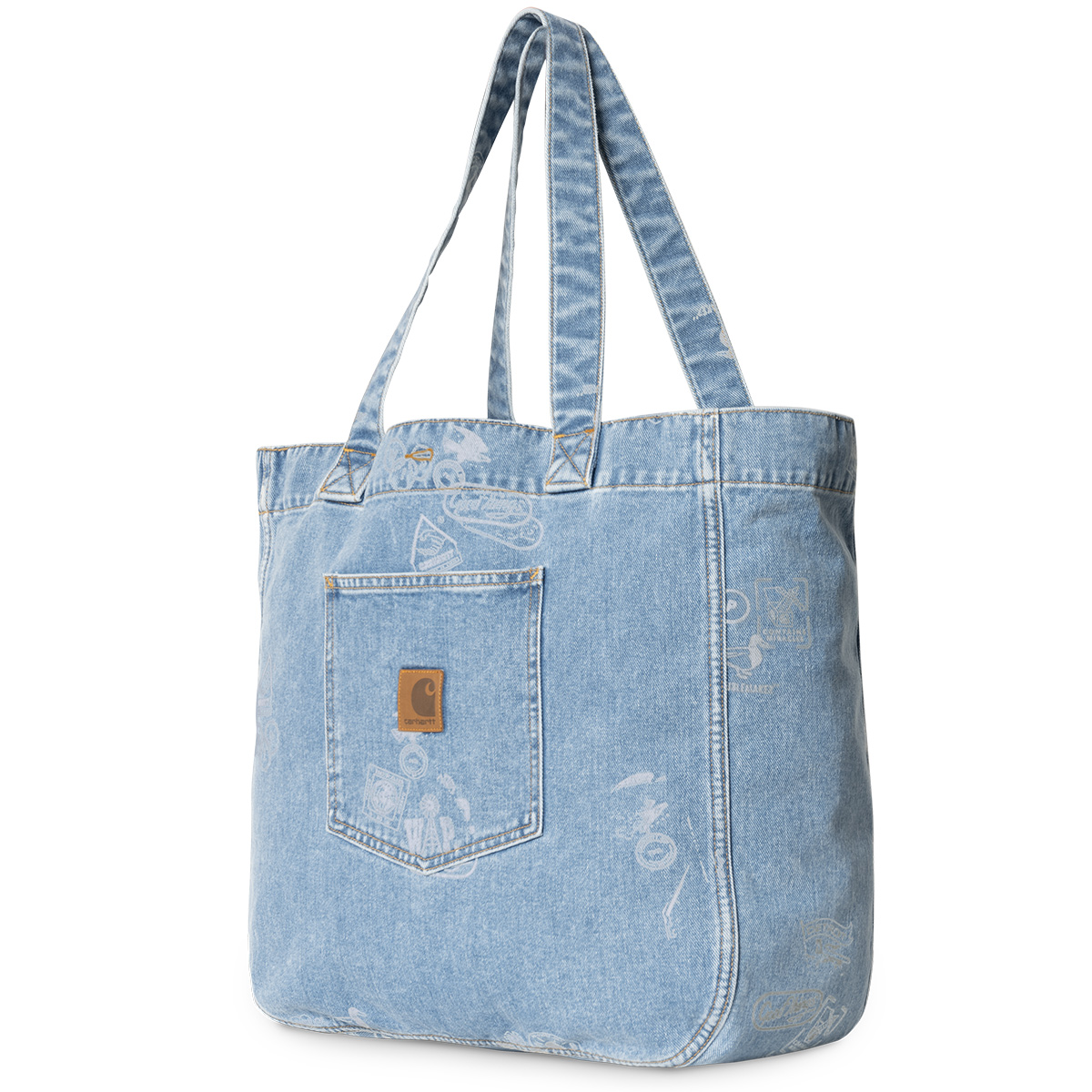 Carhartt WIP Stamp Tote Bag Stamp Print, Blue Carhartt WIP Stamp Tote Bag Stamp Print, Blue