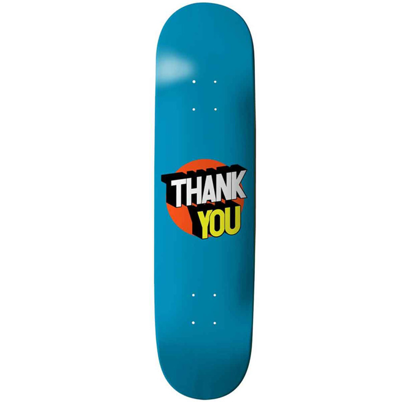 Thank You Spot On Skateboard Deck Teal 8.125