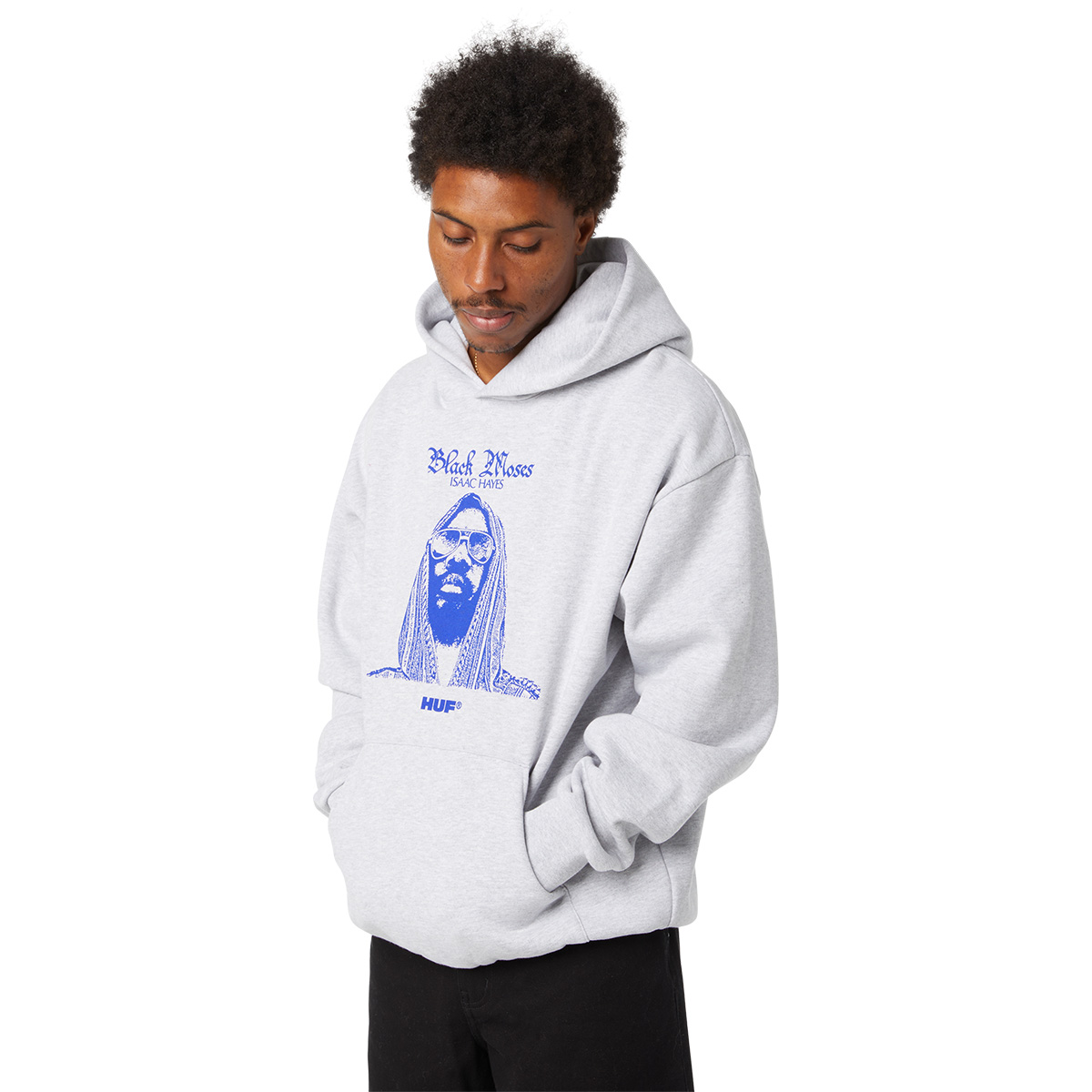 HUF Black Moses Hooded Sweater Ash