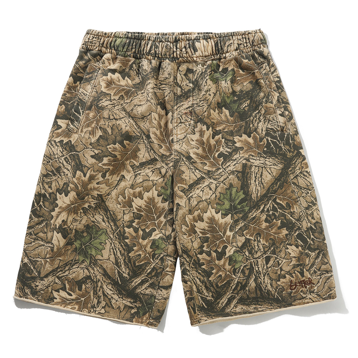 Butter Goods Fleece Shorts Forest Camo