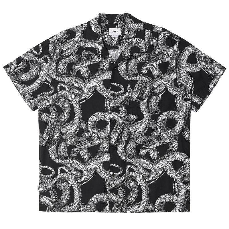 Obey Slither Woven Shirt Black Obey Slither Woven Shirt Black