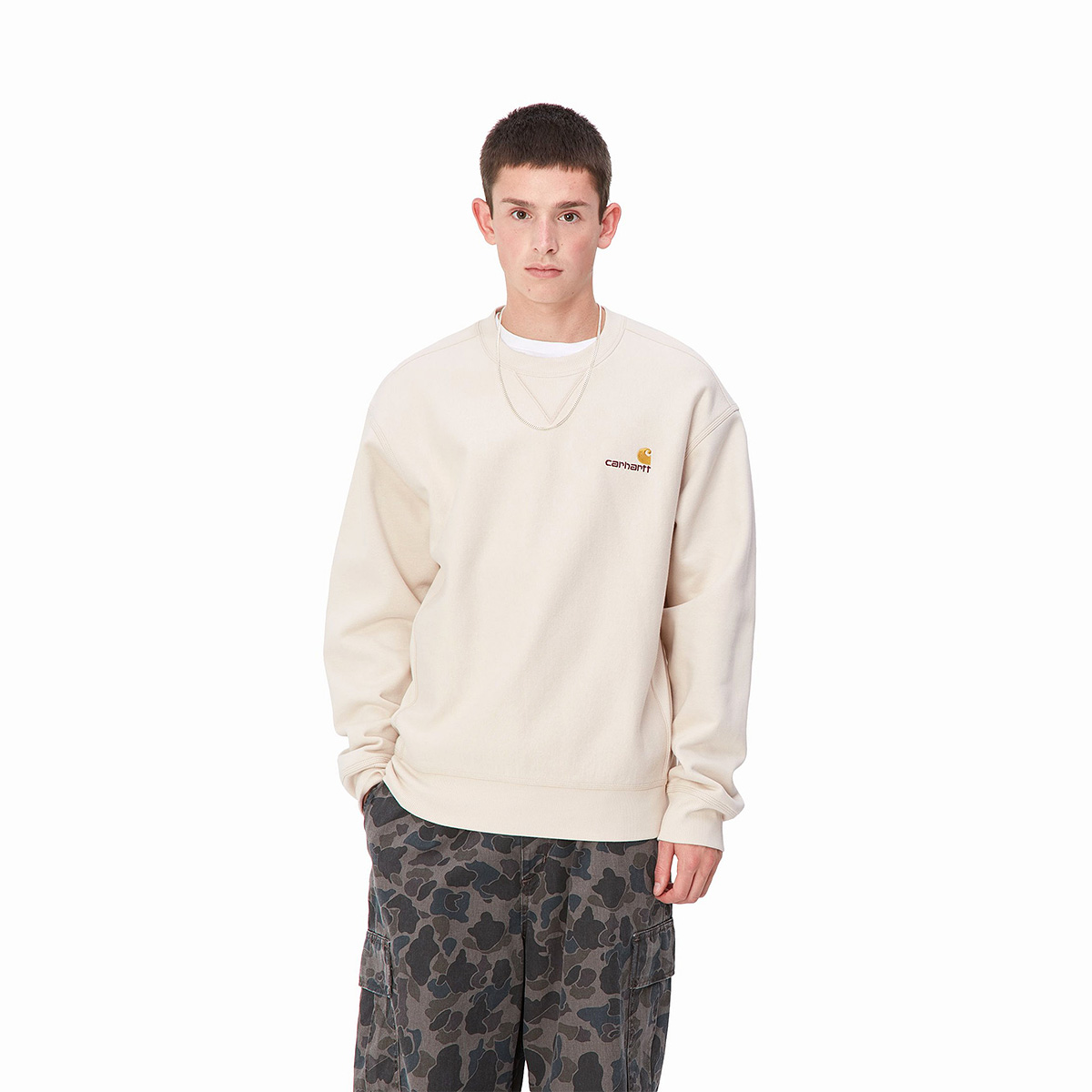 Carhartt WIP American Script Sweater Moonbeam