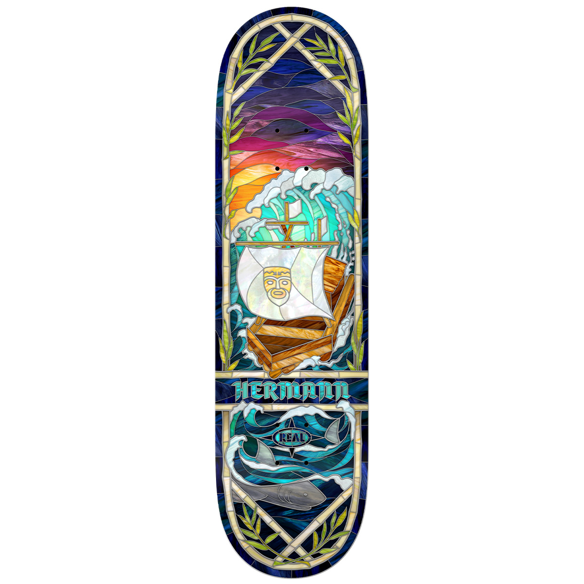 Real Hermann Stene Cathedral Skateboard Deck 8.38 Real Hermann Stene Cathedral Skateboard Deck 8.38