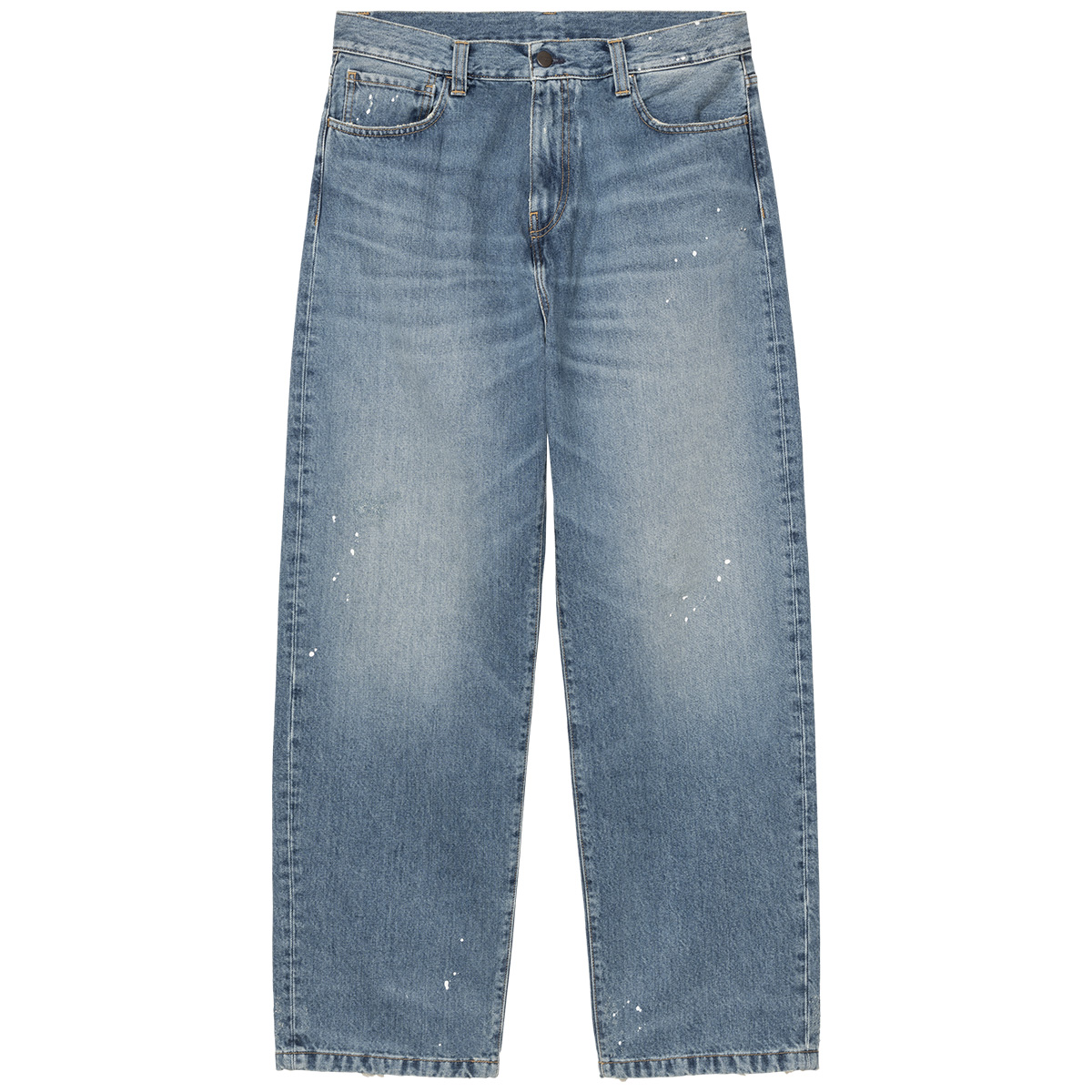 Carhartt WIP Landon Pant Blue Destroy Wash Splatter