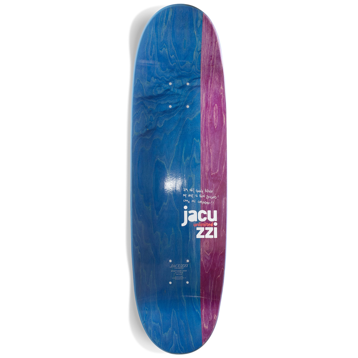 Jacuzzi Jackson Pilz Carried Away Skateboard Deck 9.13
