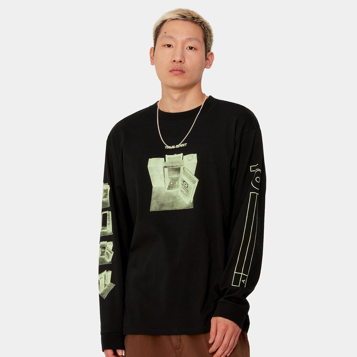 Carhartt WIP x Tresor Longsleeve T-Shirt Black/Glow Green Carhartt WIP x Tresor Longsleeve T-Shirt Black/Glow Green