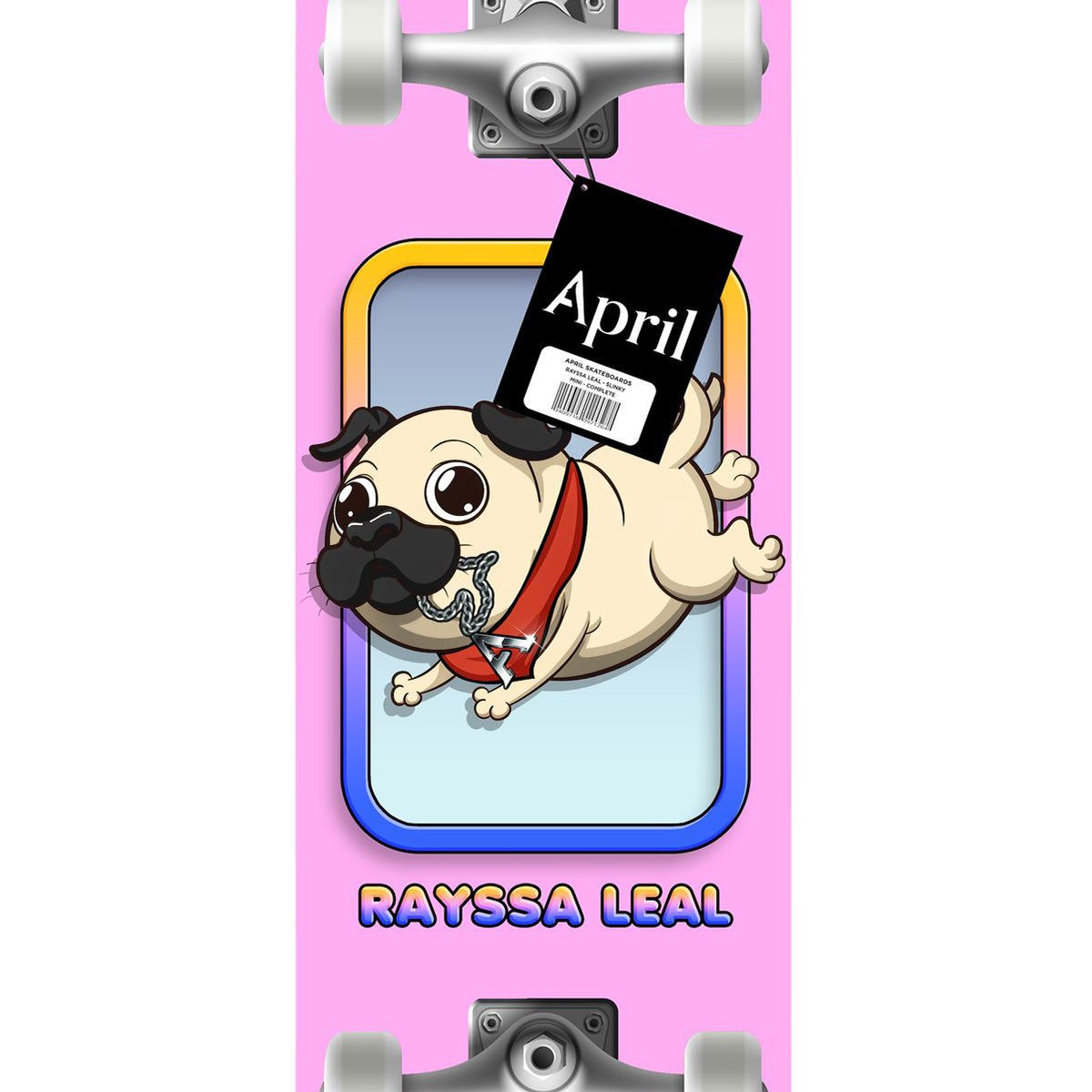 April Rayssa Slinky Complete Skateboard Pink 8.0