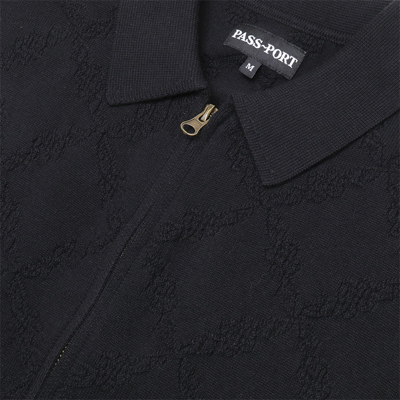 Pass-Port Brasco Zip Longsleeve Knit Black Pass-Port Brasco Zip Longsleeve Knit Black
