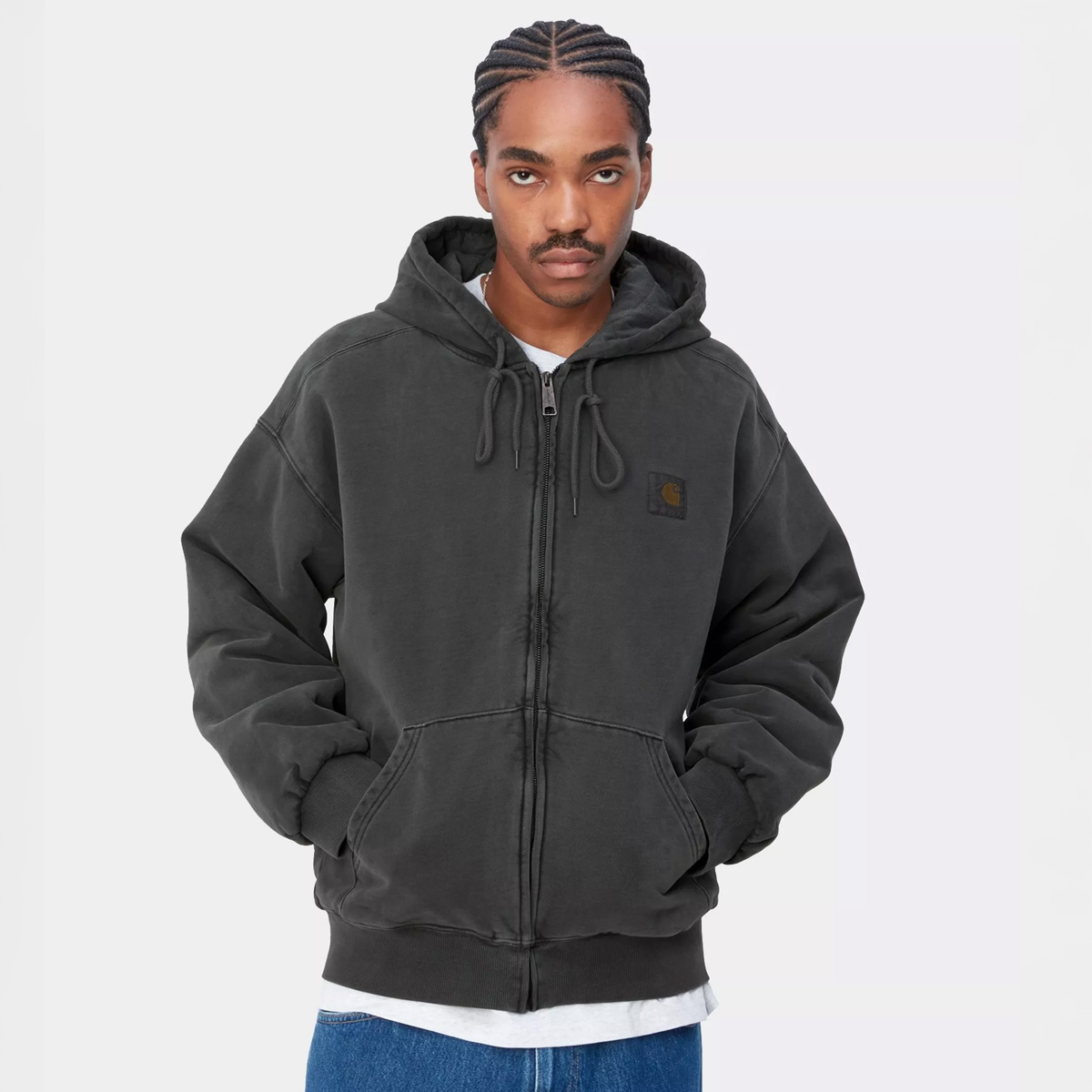 Carhartt WIP Hooded Vista Jacket Black Garment Dyed Carhartt WIP Hooded Vista Jacket Black Garment Dyed