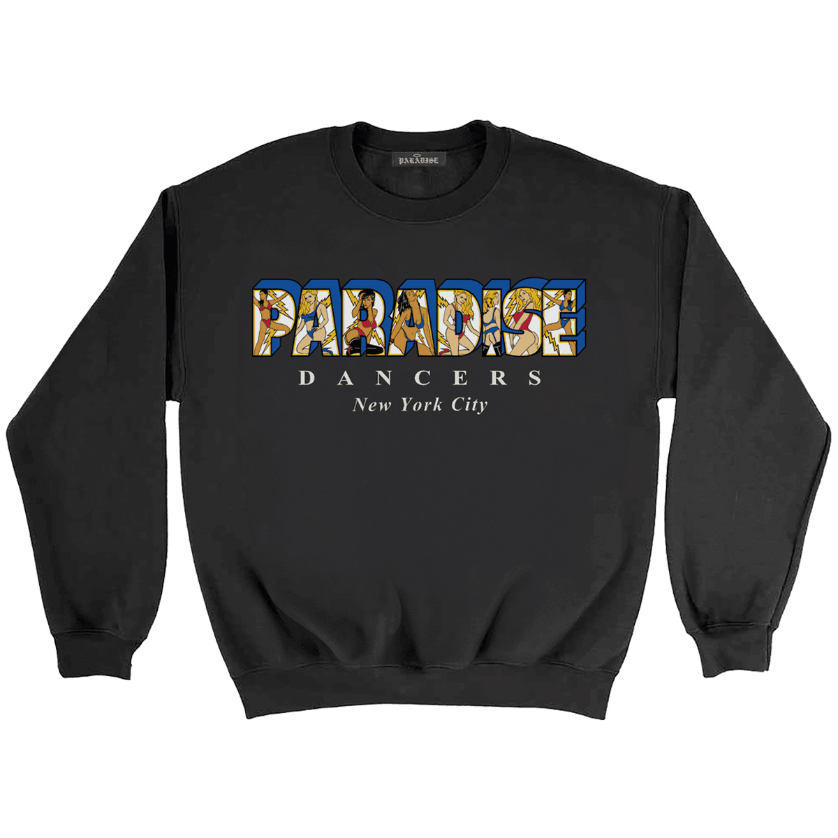 Paradise NYC Flash Dancers II Crewneck Sweater Black Paradise NYC Flash Dancers II Crewneck Sweater Black