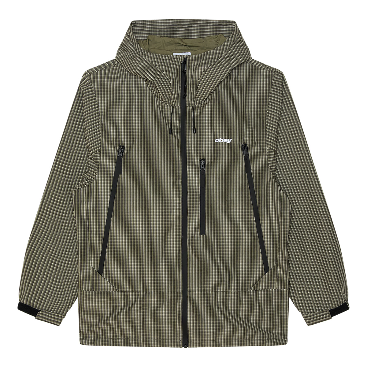 Obey Obsidian Jacket Vetiver Plaid