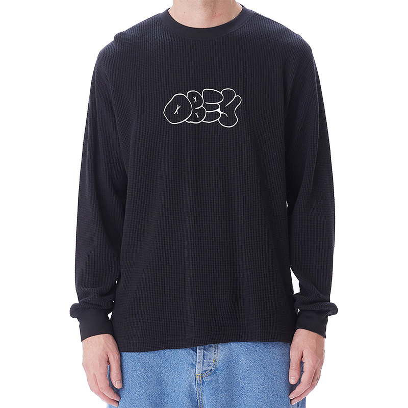 Obey Generation Thermal Longsleeve T-Shirt Digital Black