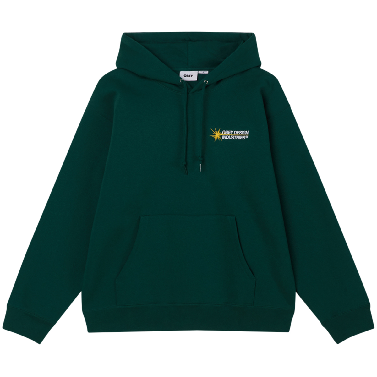 Obey Industries Hooded Sweater Rain Forest Obey Industries Hooded Sweater Rain Forest