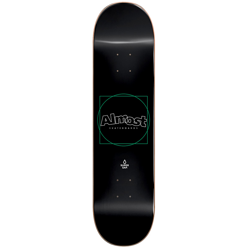 Almost Greener Super Sap R7 Skateboard Deck Black 8.5