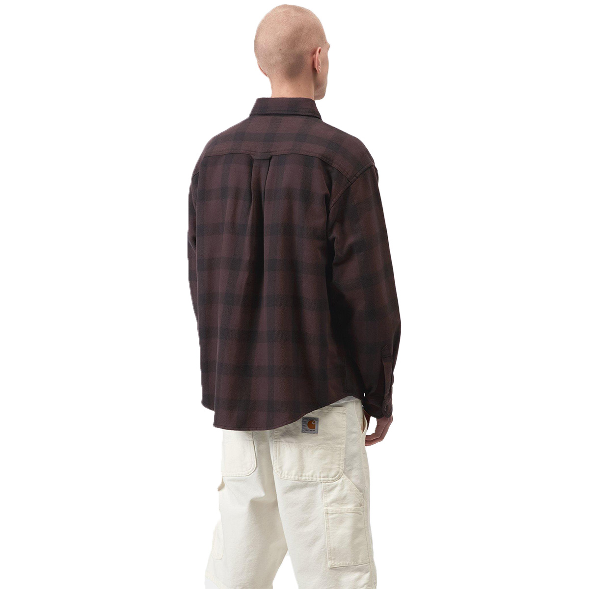 Carhartt WIP Edmands Longsleeve Shirt Edmands Check Natural/Palisander