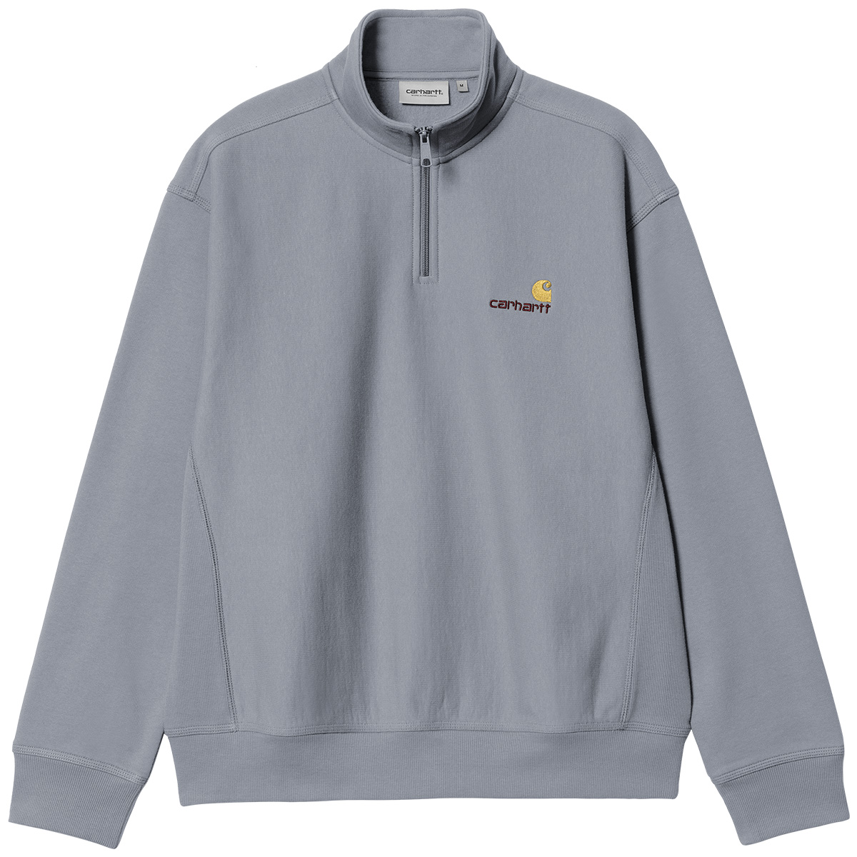 Carhartt WIP Half Zip American Script Sweater Shady Blue
