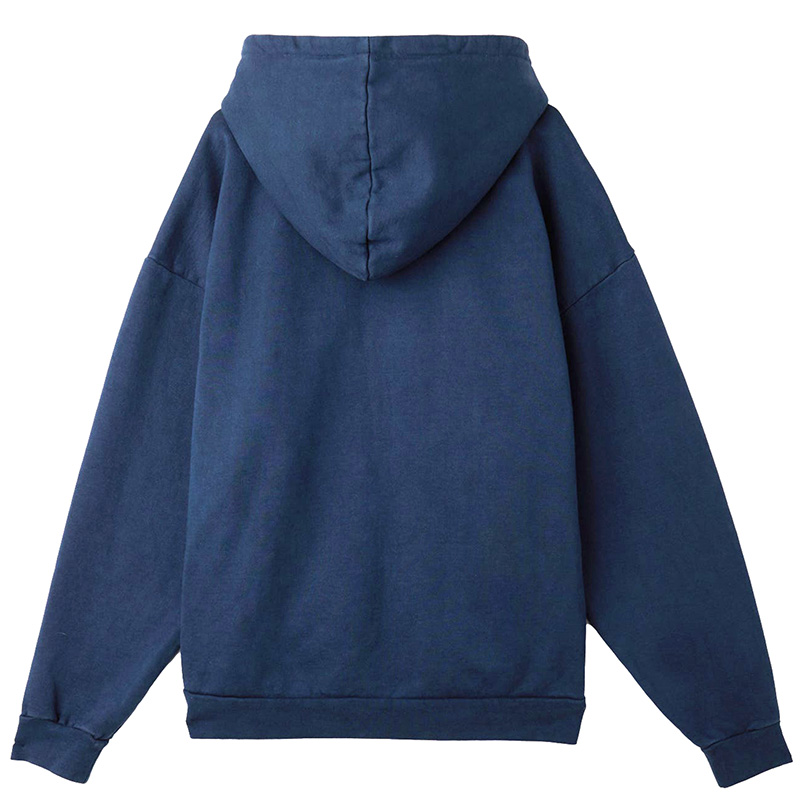 Obey Lowercase Pigment Zip Hooded Sweater Pigment Academy Navy