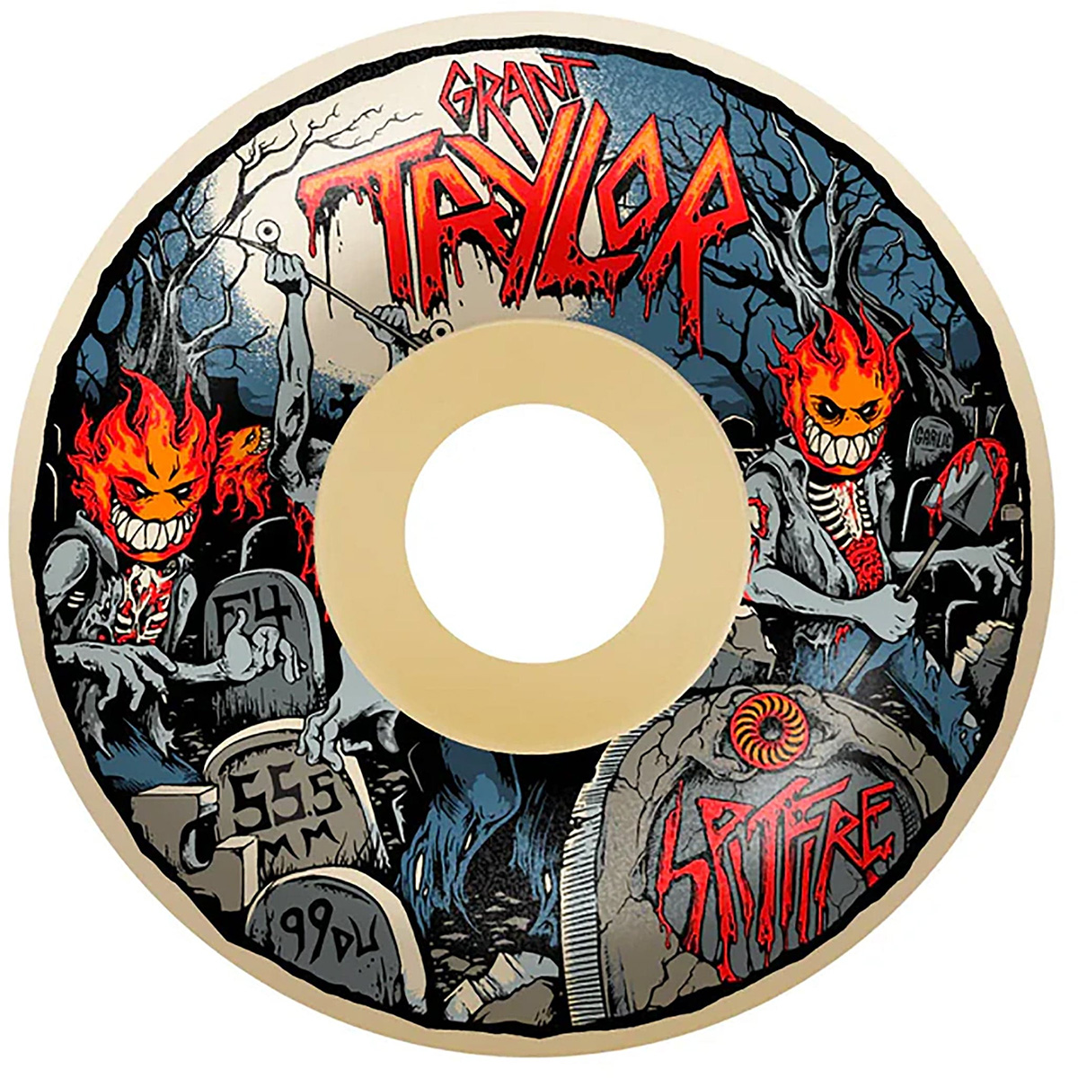 Spitfire Formula Four Grant Undead Radial Wheels 99D 55.5mm Spitfire Formula Four Grant Undead Radial Wheels 99D 55.5mm