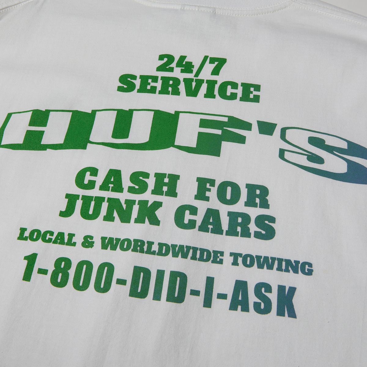 HUF Worldwide Towing Longsleeve T-Shirt White HUF Worldwide Towing Longsleeve T-Shirt White