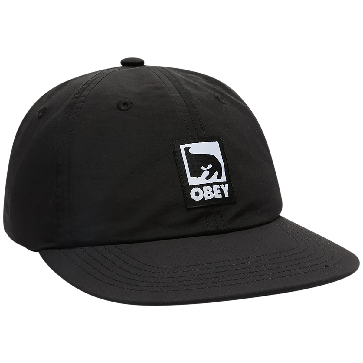 Obey Effect Nylon 6 Panel Cap Black