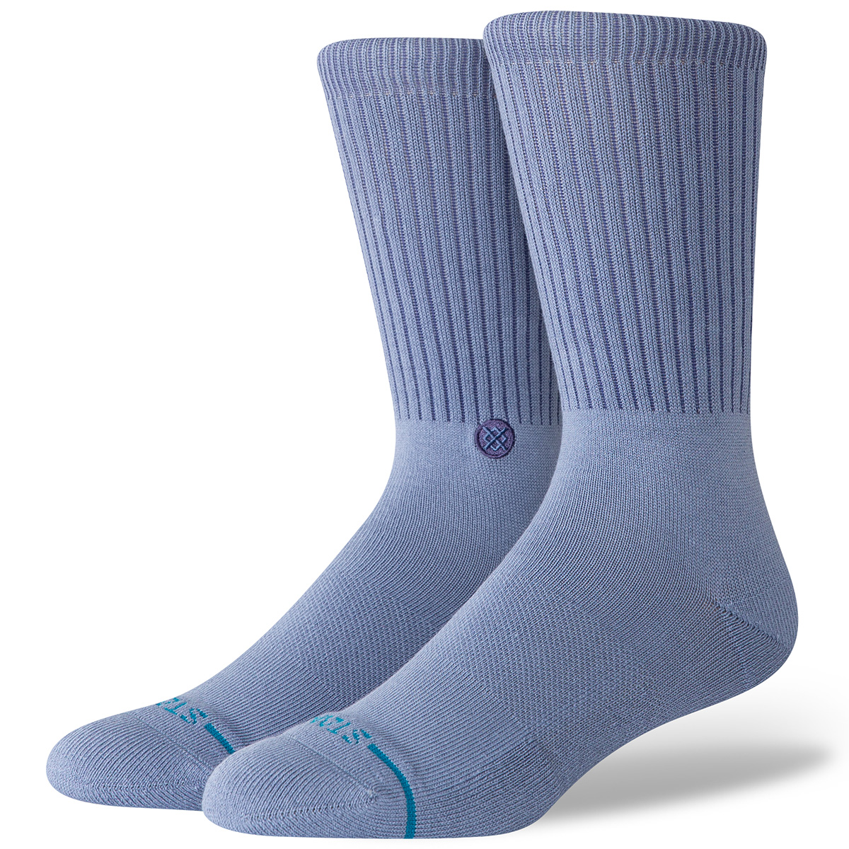 Stance Icon Pop Crew Socks Stone/Blue