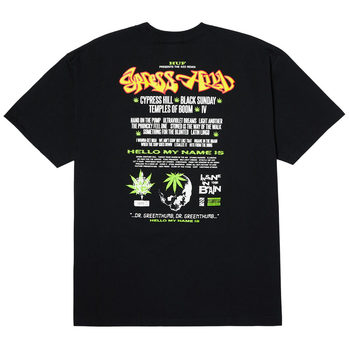 HUF X Cypress Hill Dr Greenthumb T-Shirt Black HUF X Cypress Hill Dr Greenthumb T-Shirt Black