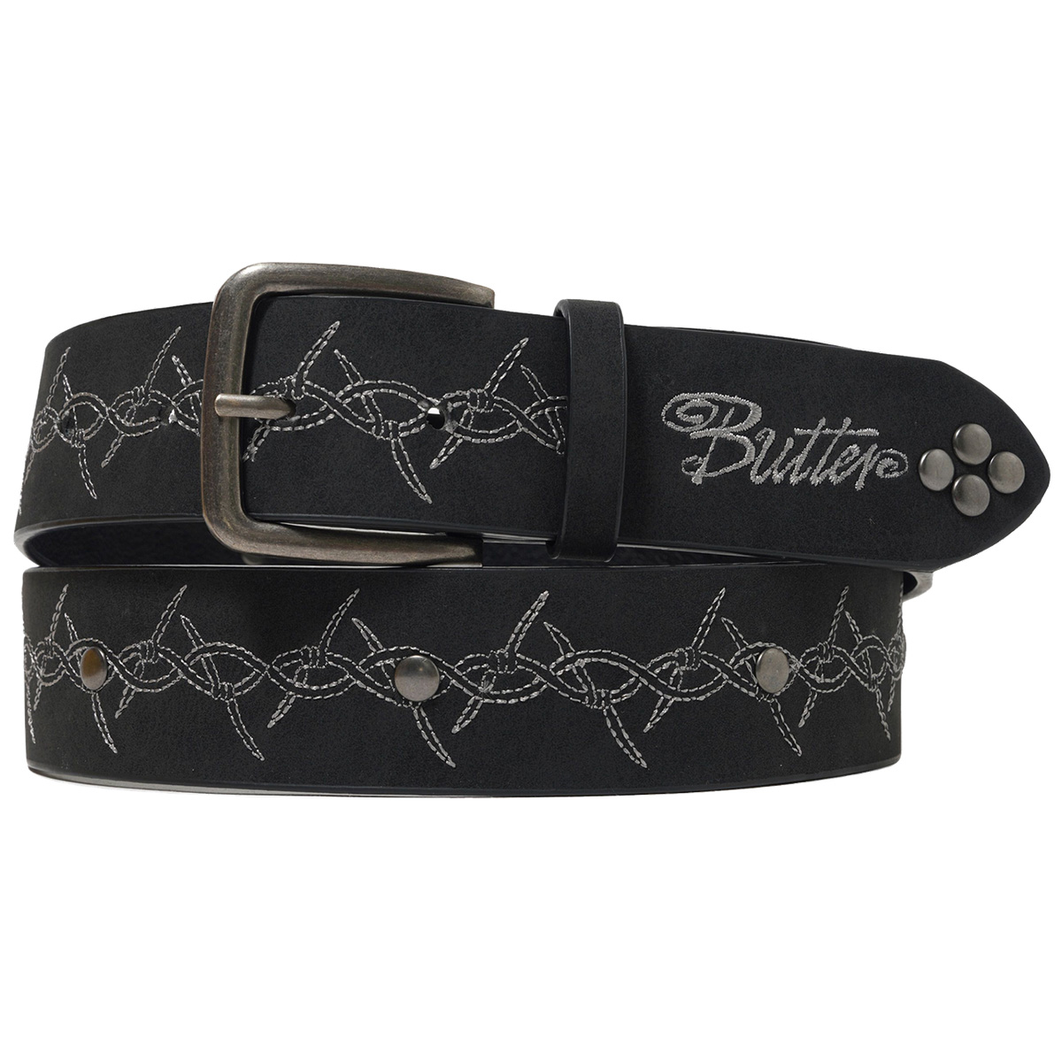 Butter Goods Barbed Wire Studded Belt Black