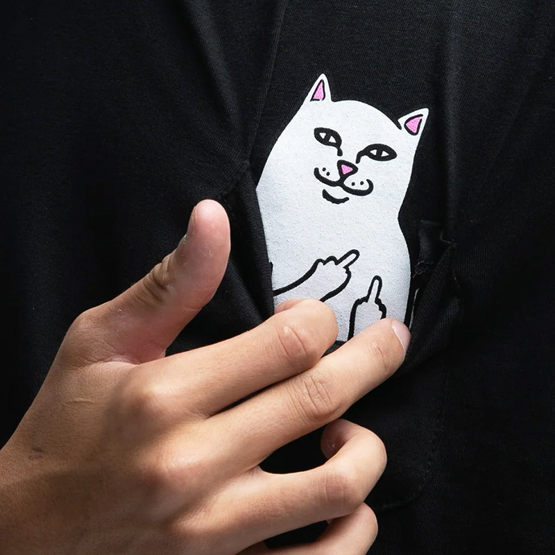 RIPNDIP Lord Nermal Pocket T-Shirt Black RIPNDIP Lord Nermal Pocket T-Shirt Black