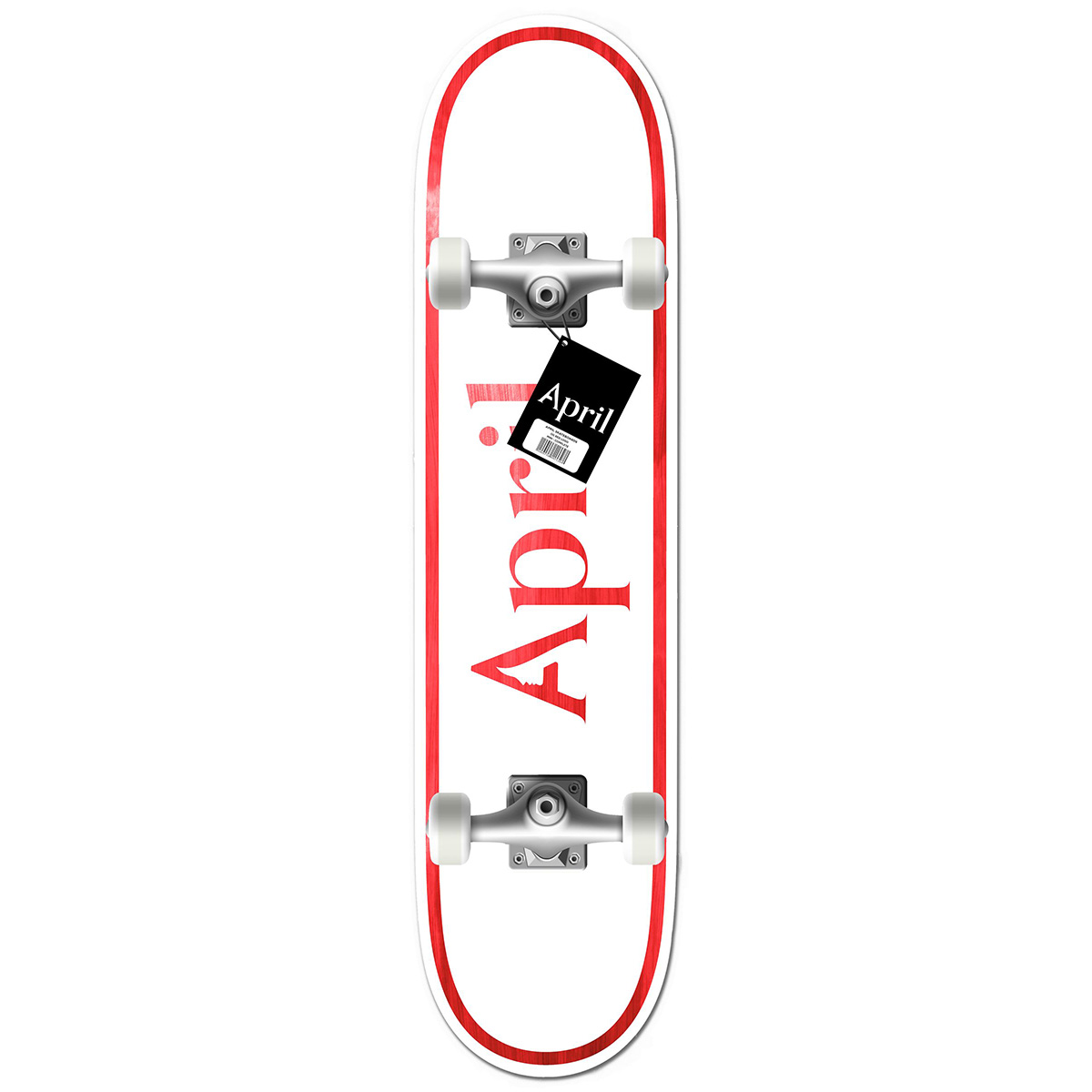April OG Logo Complete Skateboard Red 8.25