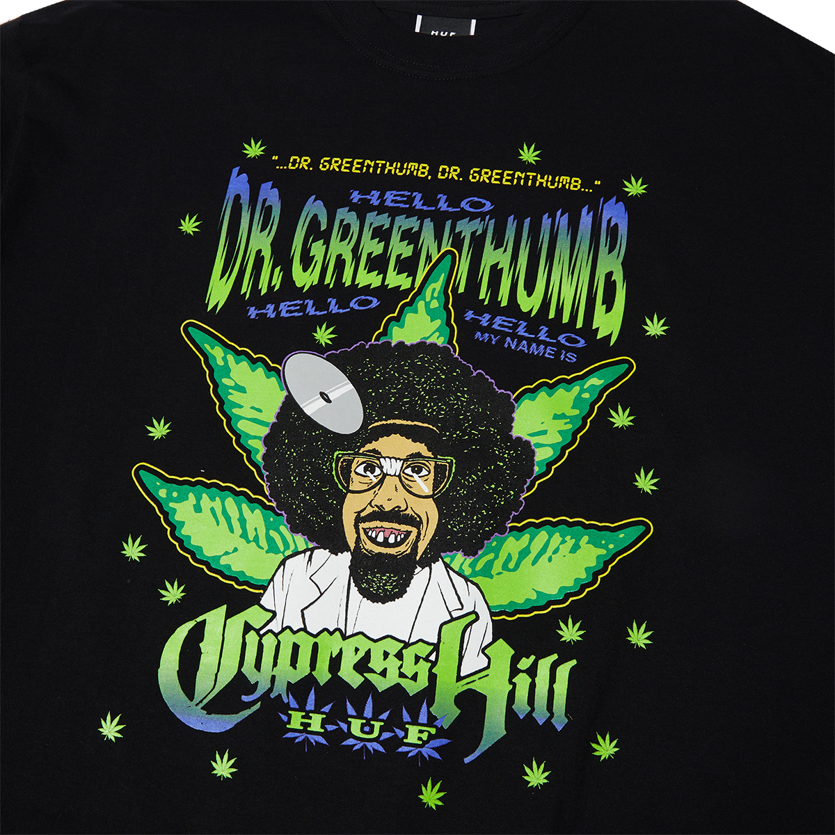 HUF X Cypress Hill Dr Greenthumb T-Shirt Black HUF X Cypress Hill Dr Greenthumb T-Shirt Black