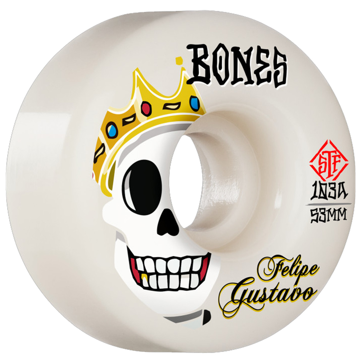 Bones STF Gustavo Gold Chainz V1 Standard Wheels 103A 53mm