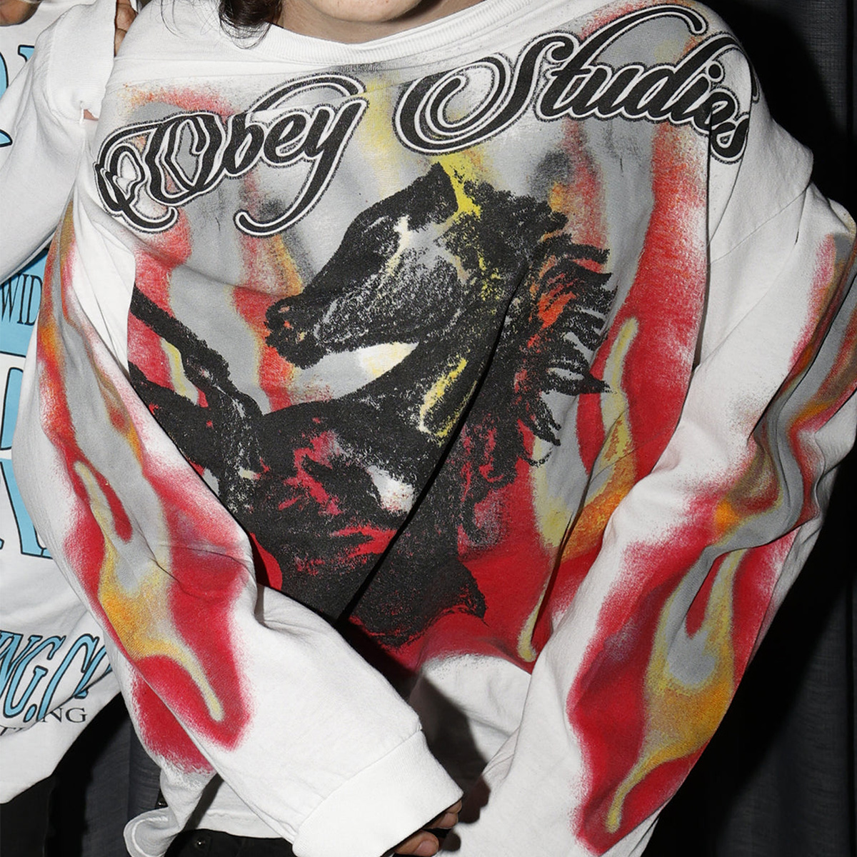 Obey Studios Horse Longsleeve T-Shirt White