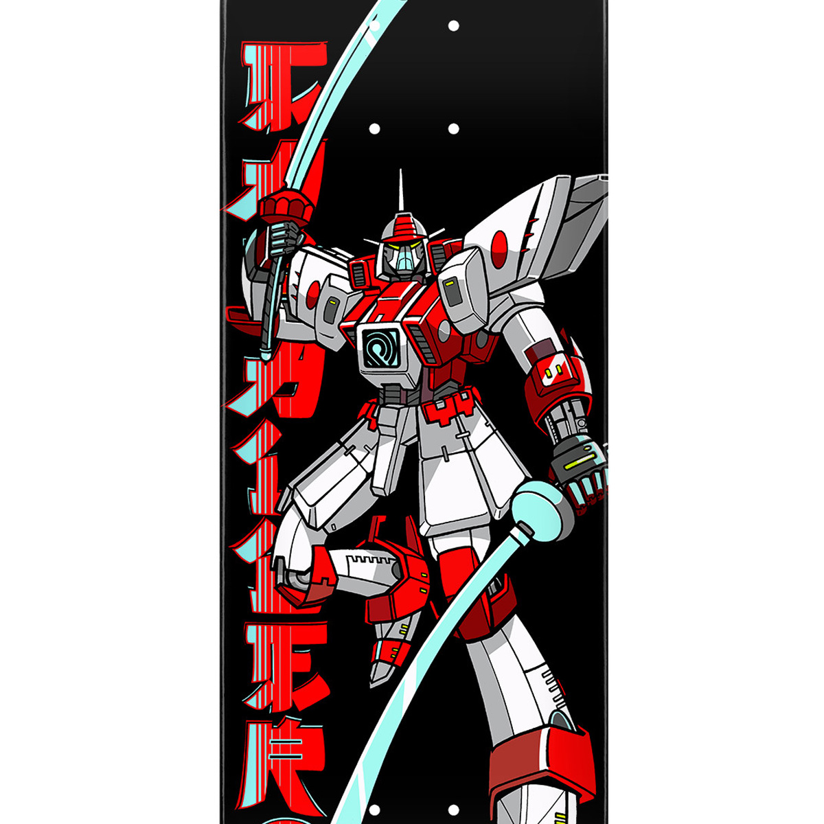 Powell-Peralta Steve Caballero Gundam Skateboard Deck Black 8.5 Powell-Peralta Steve Caballero Gundam Skateboard Deck Black 8.5