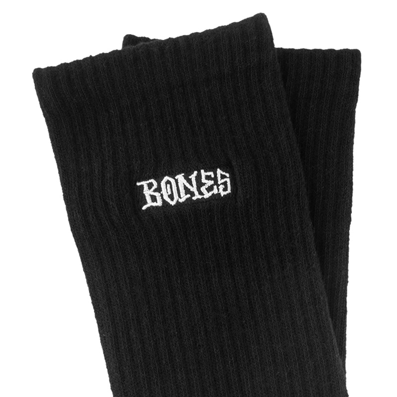 Bones Stitch Cotton Socks Black Bones Stitch Cotton Socks Black