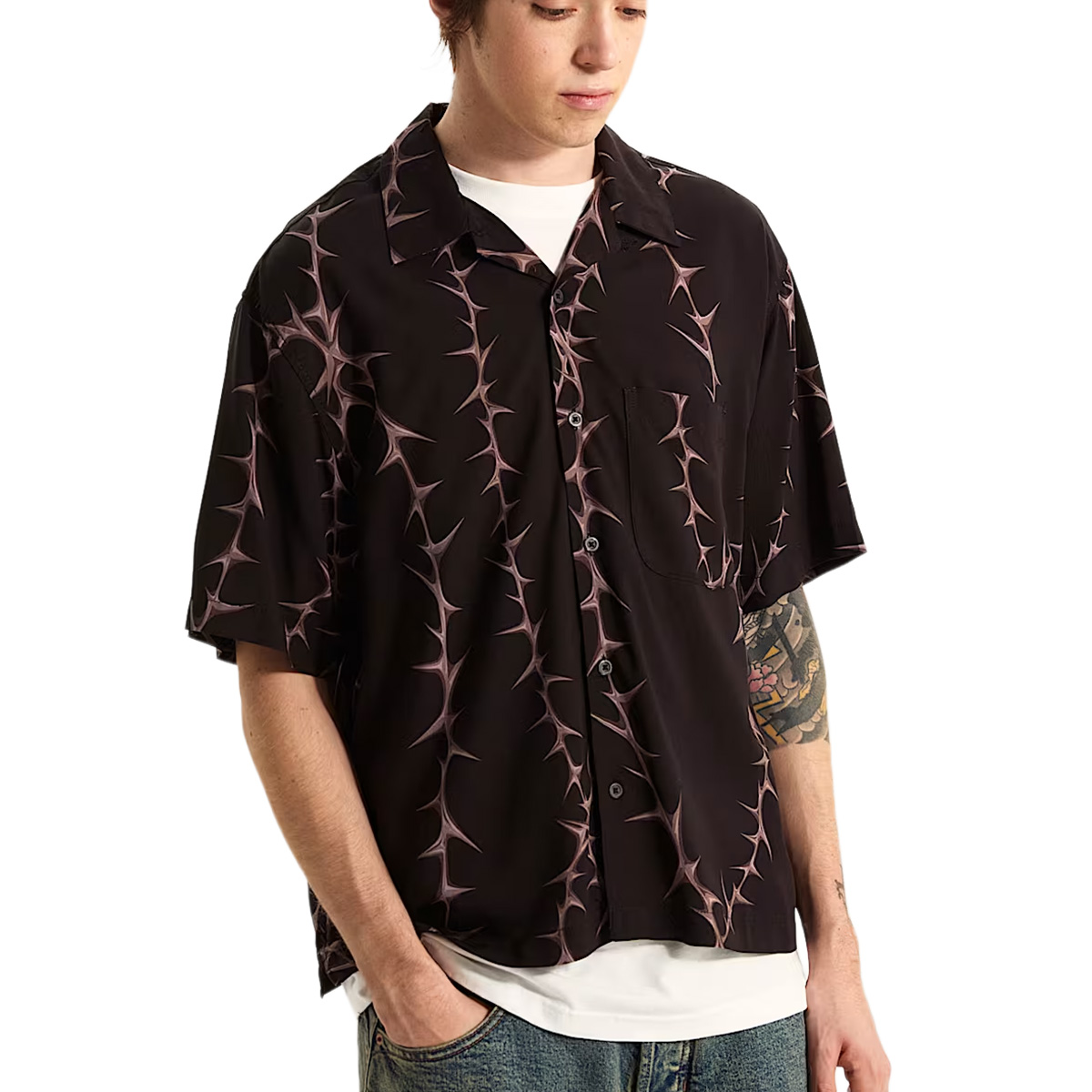 Vans Van Doren Printed Camp Shirt Black