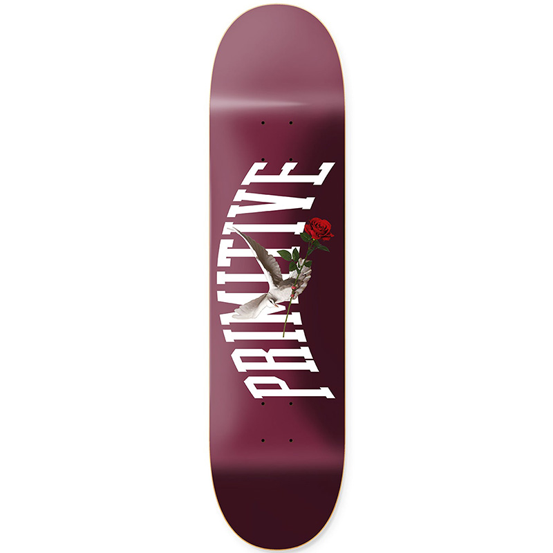 Primitive Messenger Skateboard Deck Burgundy 7.75 Primitive Messenger Skateboard Deck Burgundy 7.75