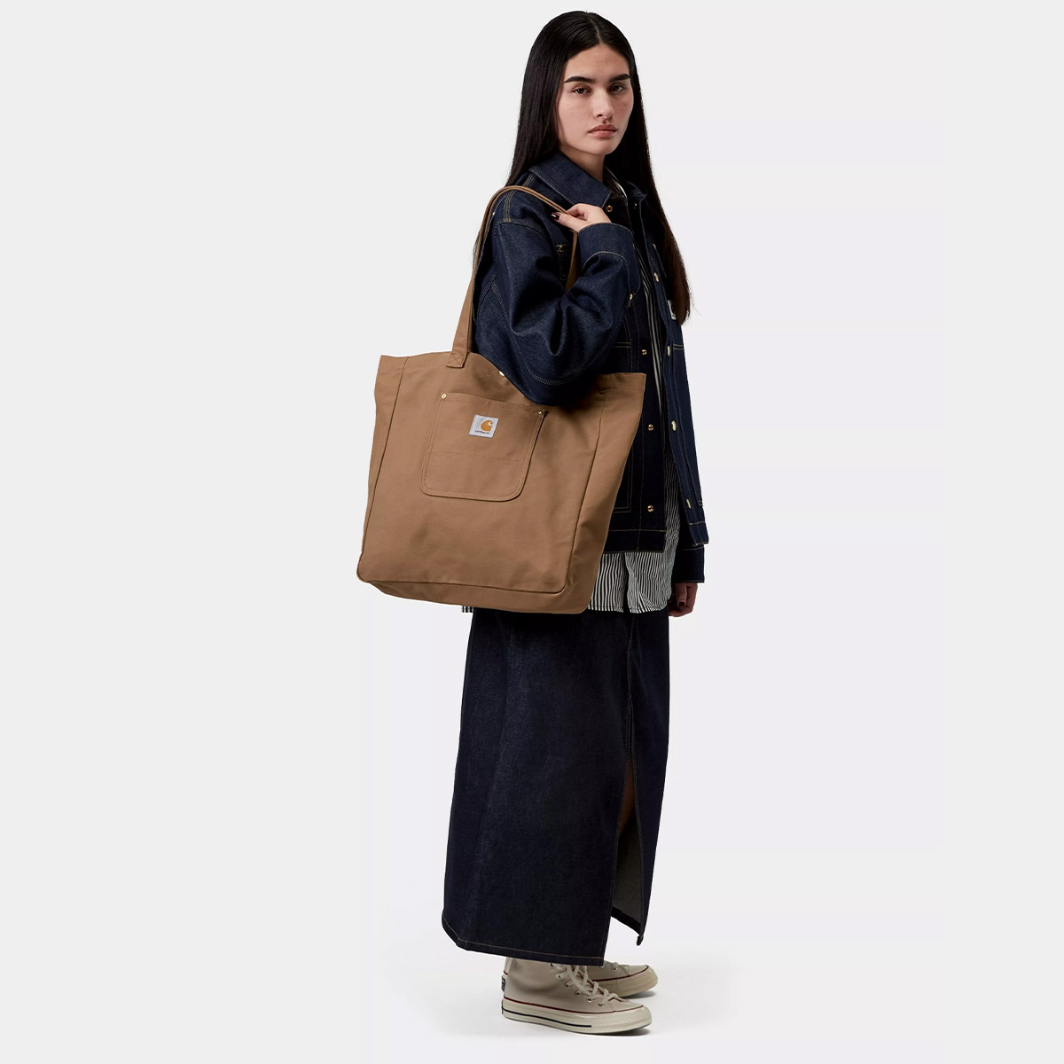 Carhartt WIP Bay Tote Bag Hamilton Brown Rigid